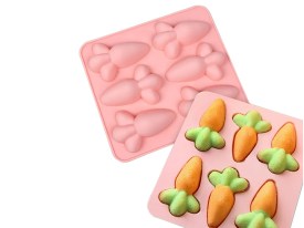 Molde silicona 6 zanahorias